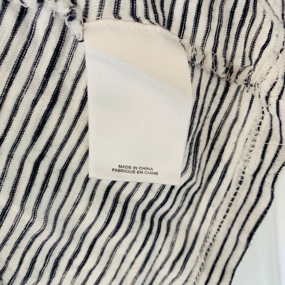 Embroidered Saying Horizontal Stripe Soft Crew Tee - Picture 4 of 8